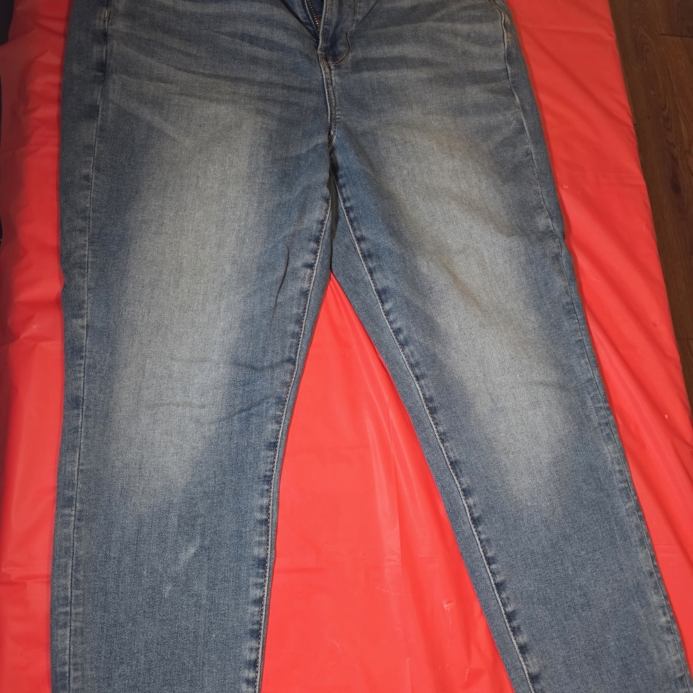 American Eagle Outfitters Women's Light Blue Skinny Jeans Size 14P
